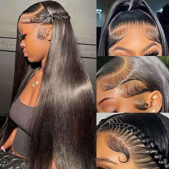 【$299 = 2 WIGS】Arabella 360 Full Lace Glueless Silky Straight Wig Invisi Drawstring Natural Black Pull &amp; Go