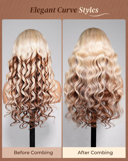 【$299 = 2 WIGS】Arabella 13x6 Three-Go™ Blonde and Brown Ombre Glueless Wig Loose Body Wave With Drawstring