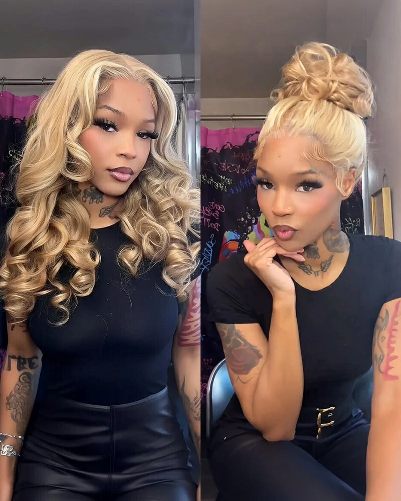 【$299 = 2 WIGS】Arabella 13x6 Three-Go™ Milk Tea Brown Glueless Wig Loose Body Wave With Drawstring 100% Human Hair Wig