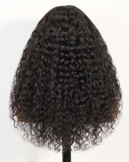 Arabella 13x6 Three-Go™ Glueless Wig Water Wave With Drawstring Natural Black 100% Human Hair Wig