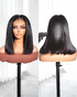 Arabella 13x6 Three-Go™ 250% Density Straight Bob Invisible Knots Natural Black Glueless Beginner Friendly Straight