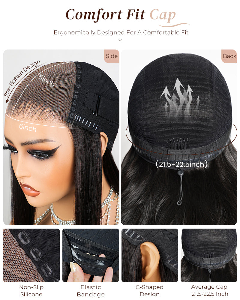 Arabella 6x5 invisible knots Glueless Loose Wave Bob Wig Pre-cut Lace Ombre Platinum Blonde Balayage Highlights Beginner Friendly