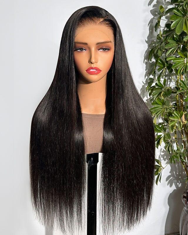 Arabella 360 Full Lace Glueless Silky Straight Wig Invisi Drawstring Natural Black Pull &amp; Go