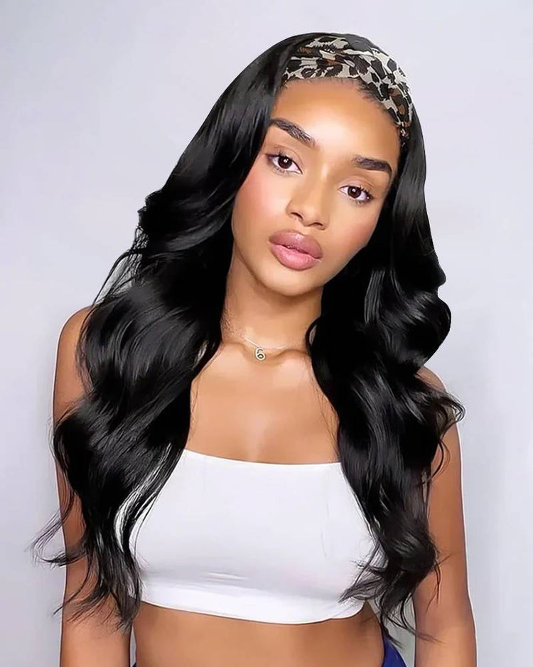 Arabella Machine Made Natural Black Body Wave Wig For Beginners 100% human hair wig