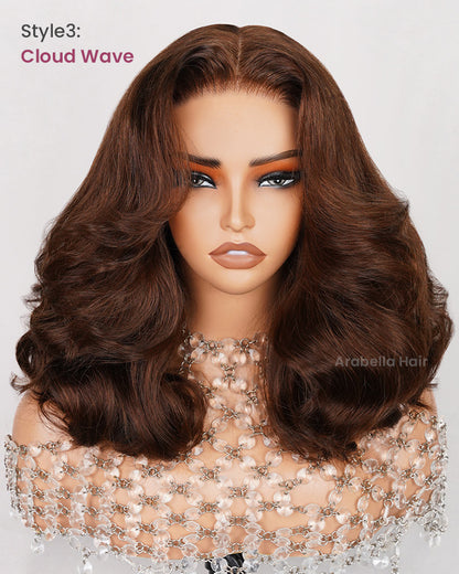 Arabella 6x5 invisible knots Glueless Loose Wave Bob Wig Pre-cut Lace Natural Black Beginner Friendly