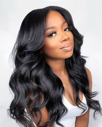 Arabella T-Part Lace Glueless Water Wave Wig Natural Black Clip &amp; Go