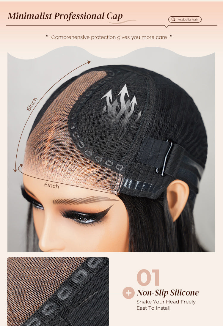 Silky Straight Wig Professional Cap