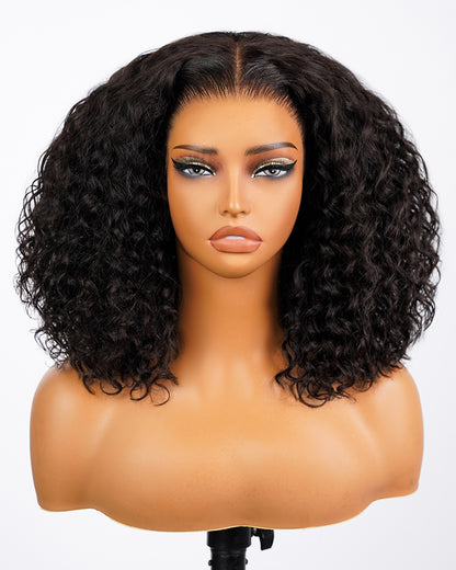 Arabella 13x6 Three-Go™ Glueless Wig Water Wave With Drawstring Natural Black 100% Human Hair Wig