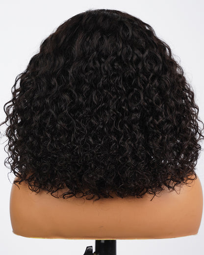 Arabella 13x6 Three-Go™ Glueless Wig Water Wave With Drawstring Natural Black 100% Human Hair Wig