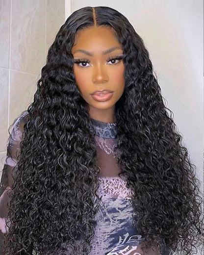 Arabella T-Part Lace Glueless Water Wave Wig Natural Black Clip &amp; Go