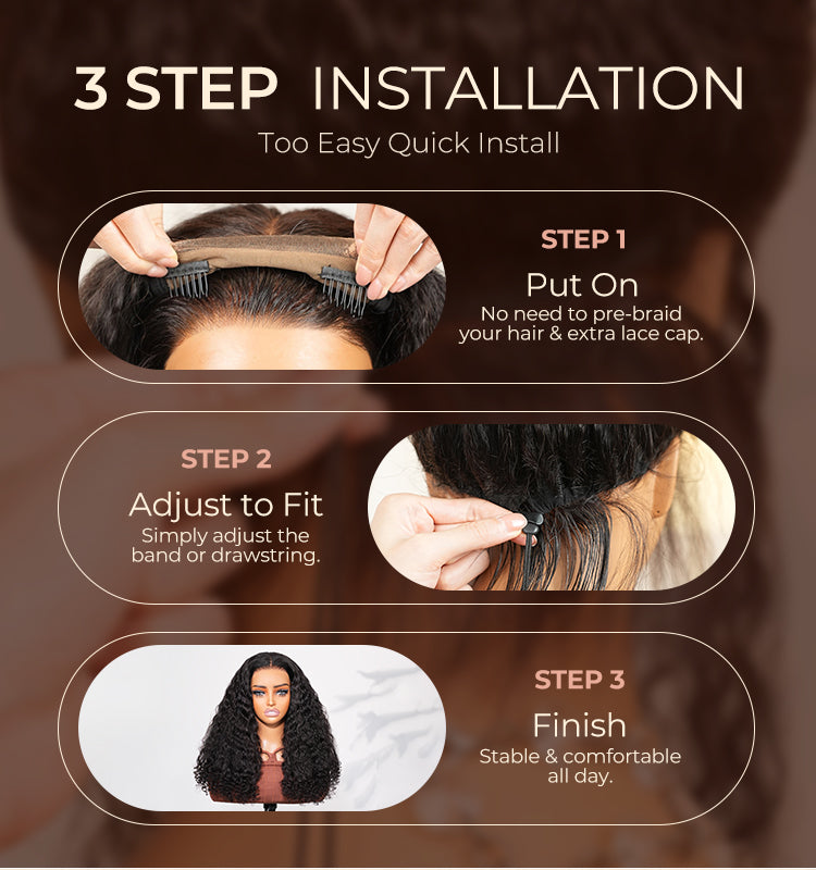 Water Wave With Finger Coil Ends Wig