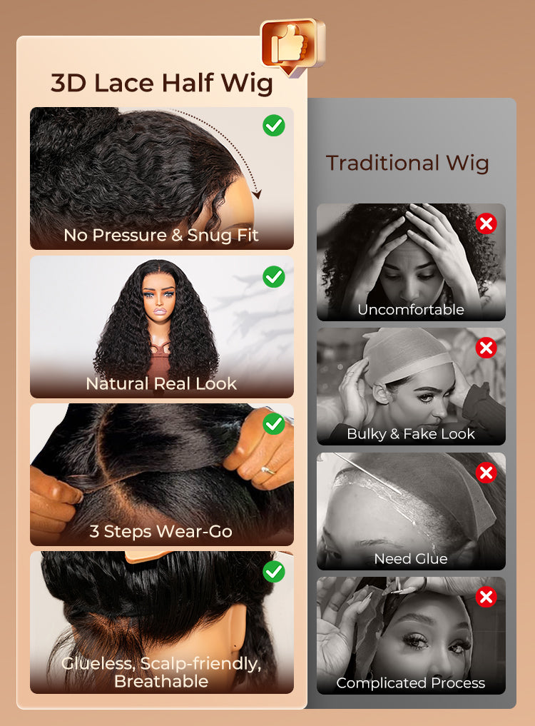 Water Wave With Finger Coil Ends Wig