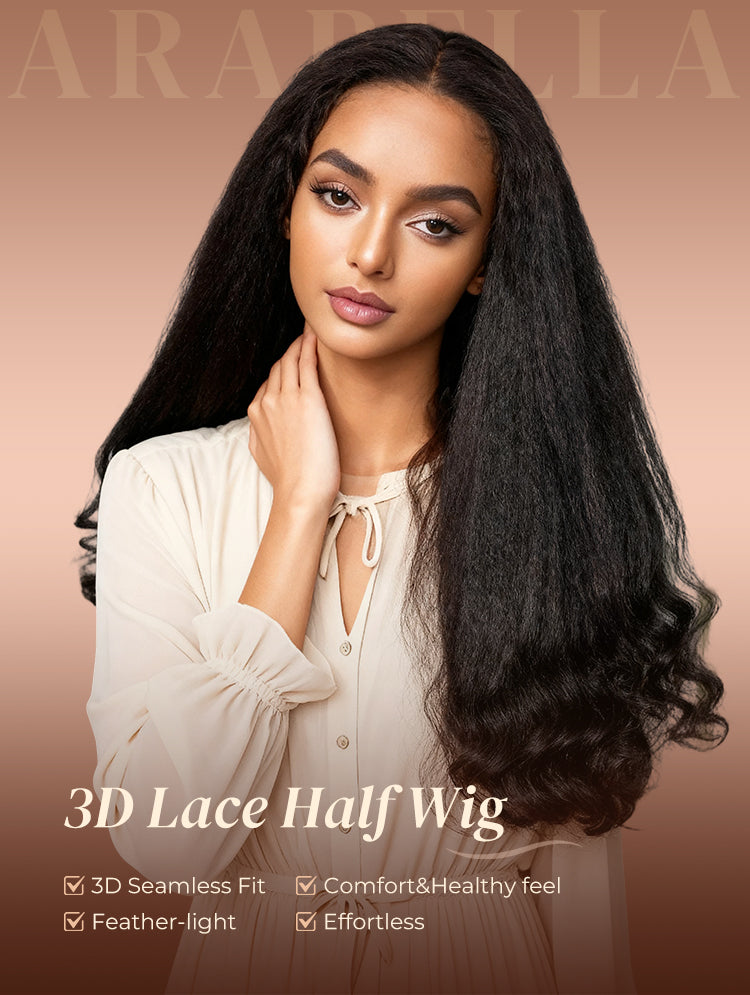 Yaki Straight With Finger Coil Ends Wig