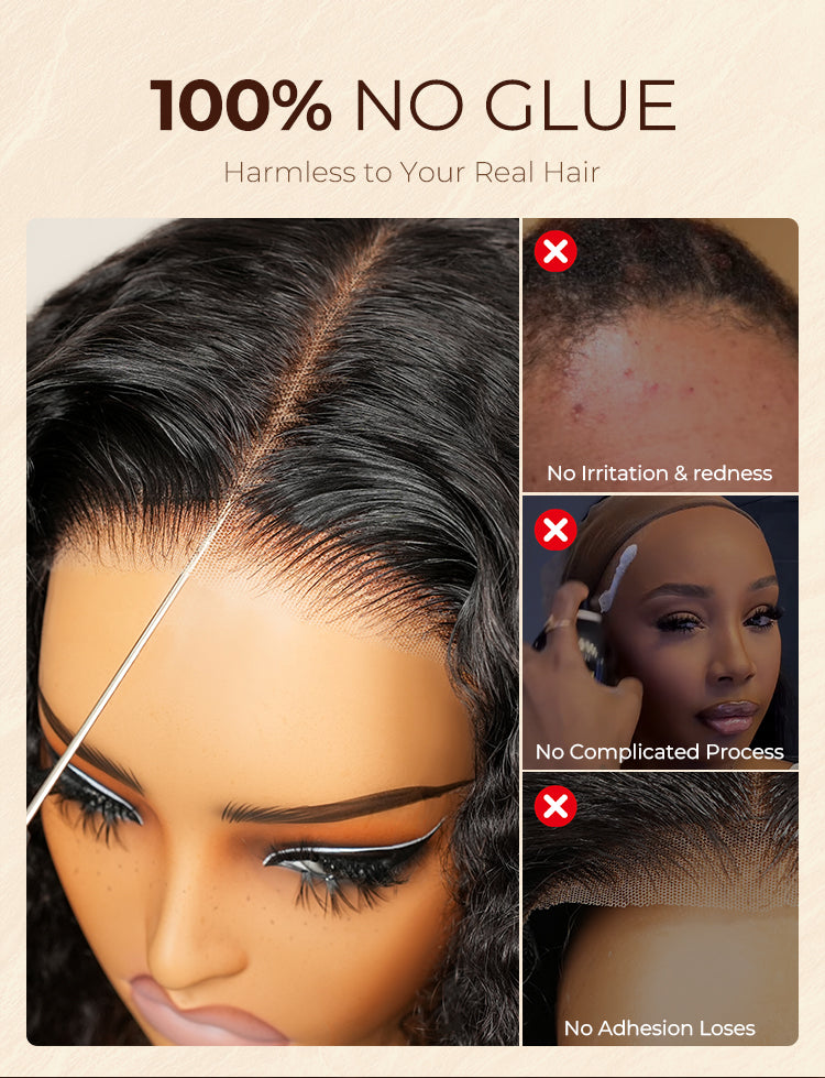 Yaki Straight With Finger Coil Ends Wig