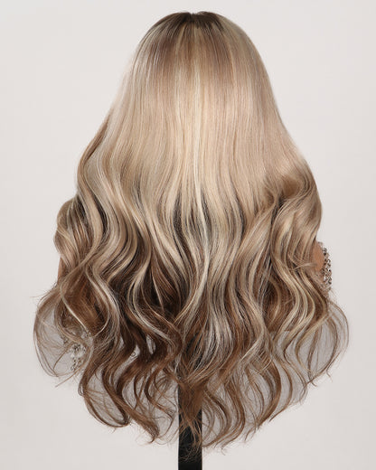Arabella 13x6 Three-Go™ Blonde and Brown Ombre Glueless Wig Loose Body Wave With Drawstring