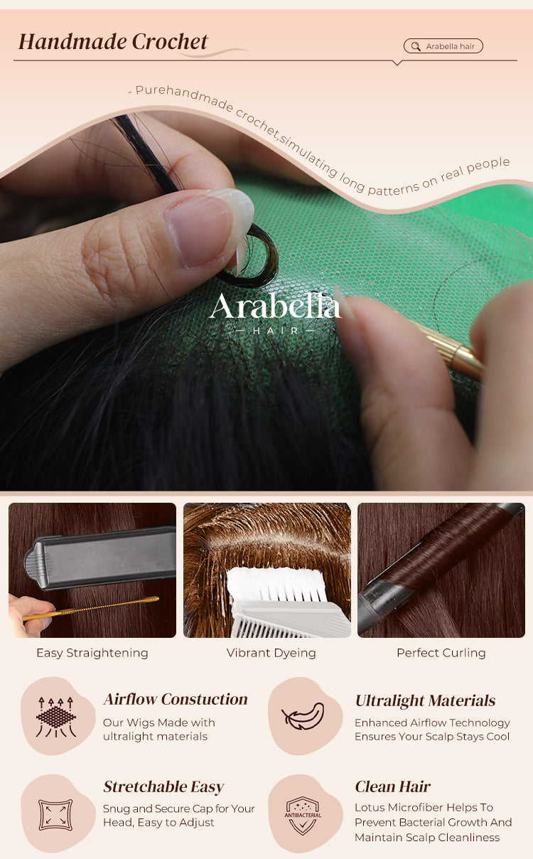 The Handmade Technique of Dark Brown Water Wave Wig