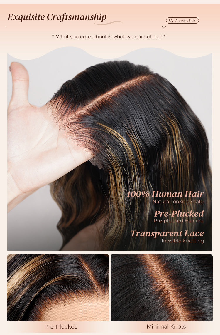 Transparent Lace of Balayage Color Wigs