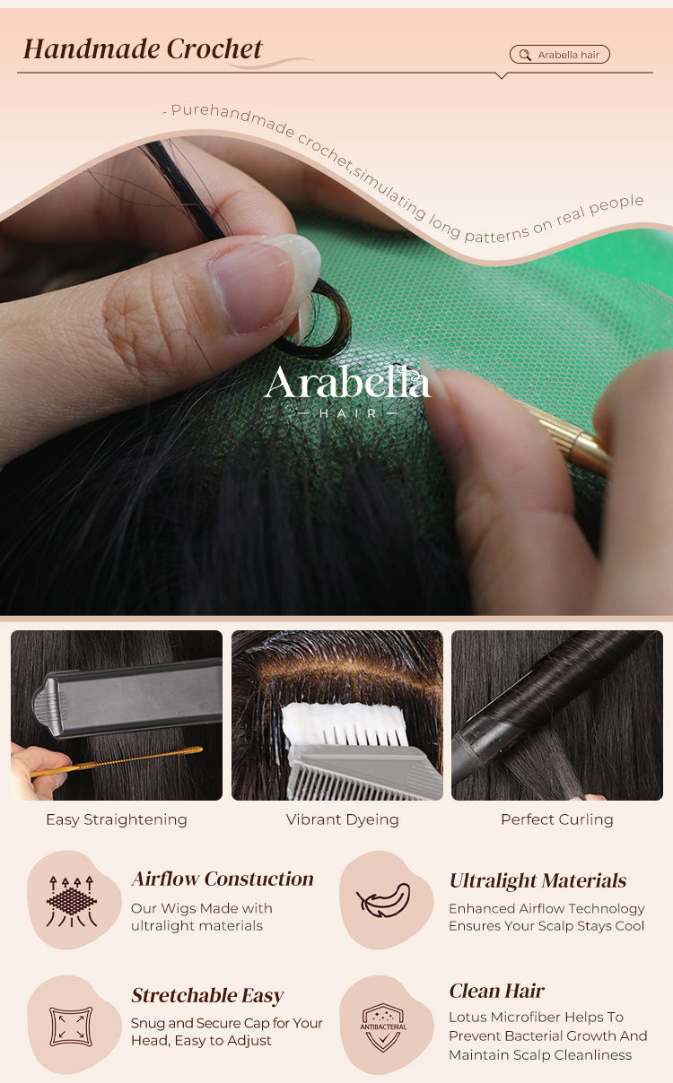 The Handmade Technique of Natural Balck Body Wave Wigs