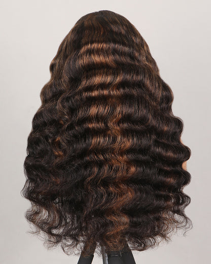 Arabella Highlights Color Natural Loose Wave Wig Back