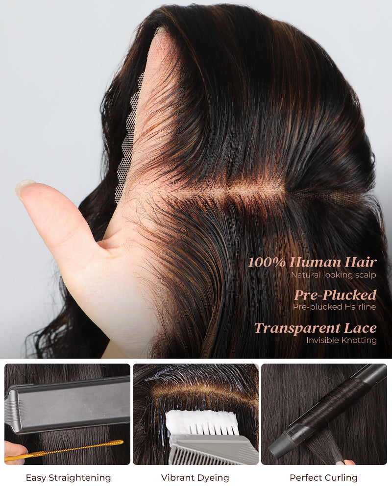 Arabella Highlights Color Natural Loose Wave Wig Details