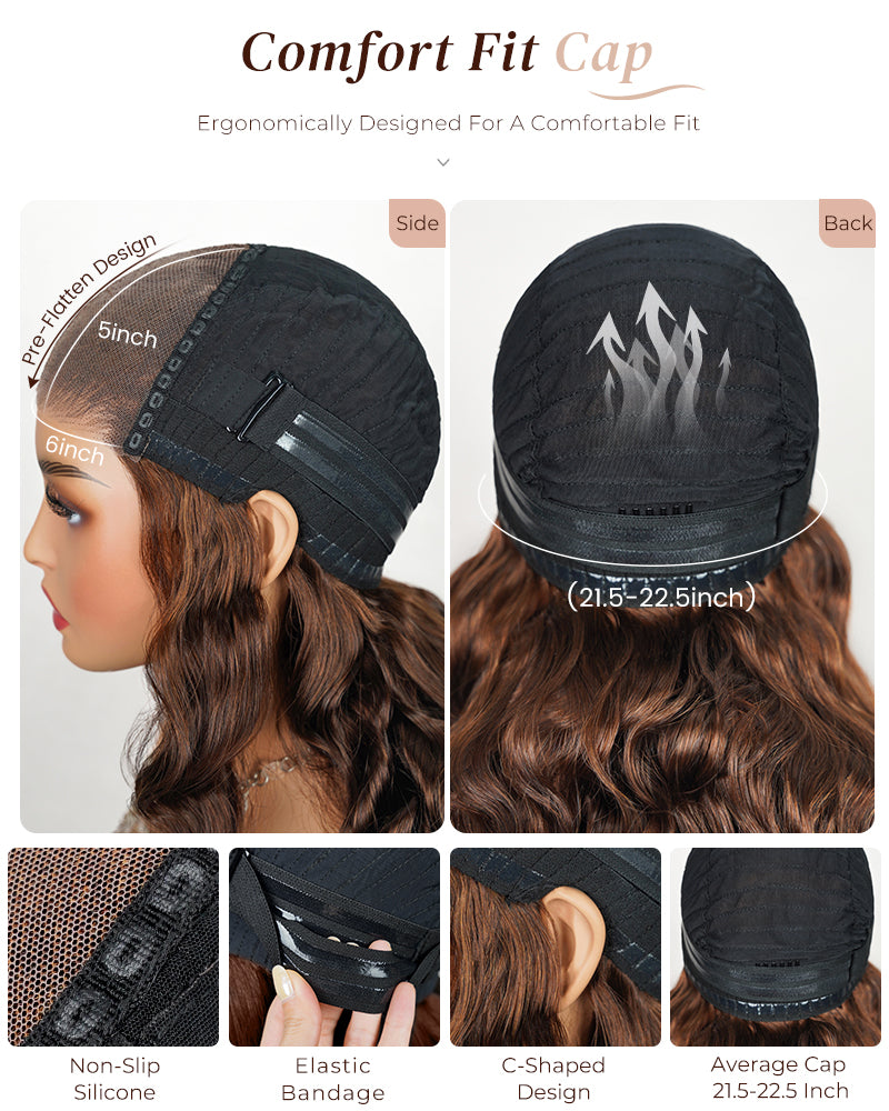 Limited Design Loose Curly Dark Brown Colored Glueless 6x5 Pre-Cut Lace Easy Wear Human Hair Wigs