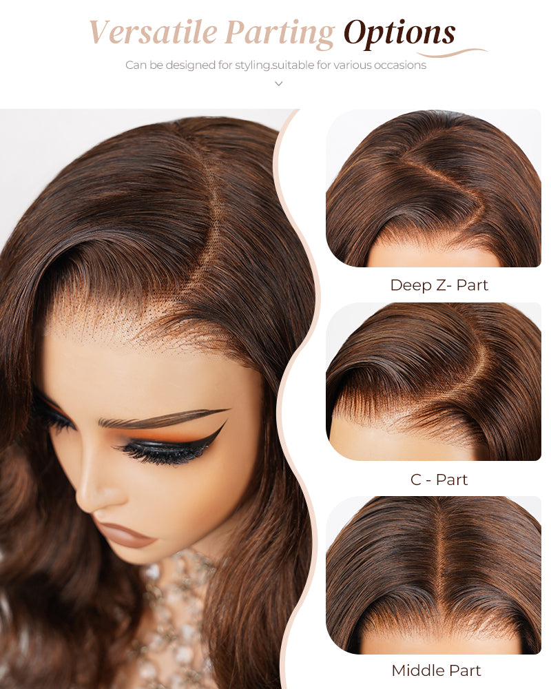 Limited Design Loose Curly Dark Brown Colored Glueless 6x5 Pre-Cut Lace Easy Wear Human Hair Wigs