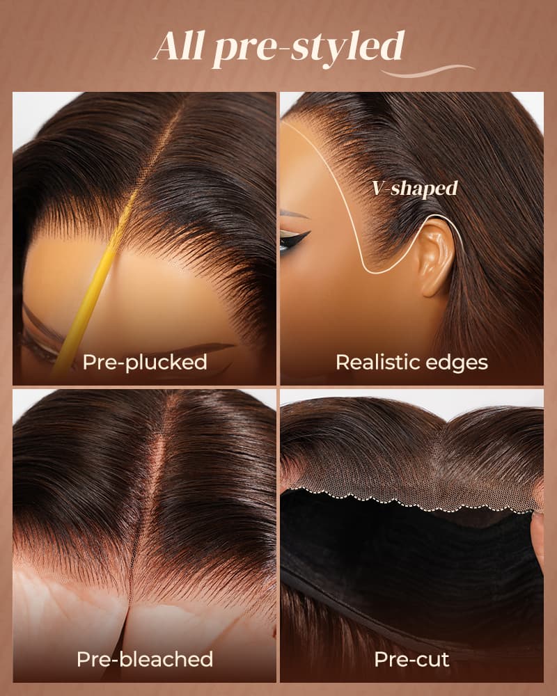 Arabella 13x6 Three-Go™ Balayage Caramel Ombre Glueless Wig Loose Body Wave With Drawstring 100% Human Hair Wig