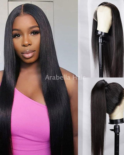 【$299 = 2 WIGS】Arabella 360 Full Lace Glueless Silky Straight Wig Invisi Drawstring Natural Black Pull &amp; Go