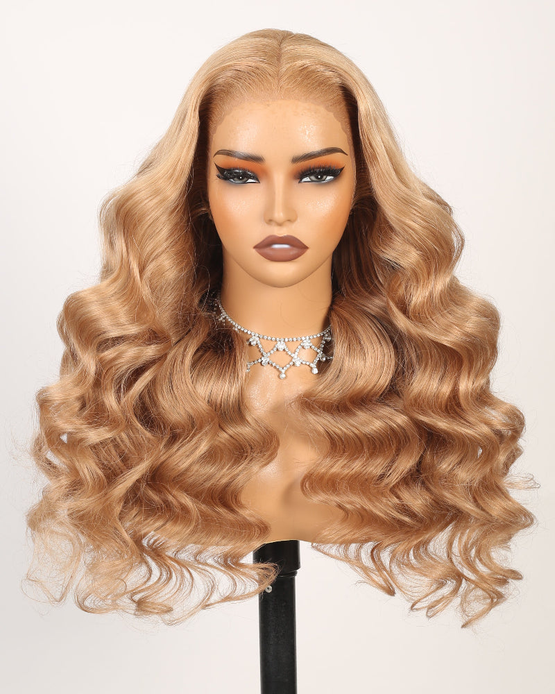 ash blonde body wave hair wig