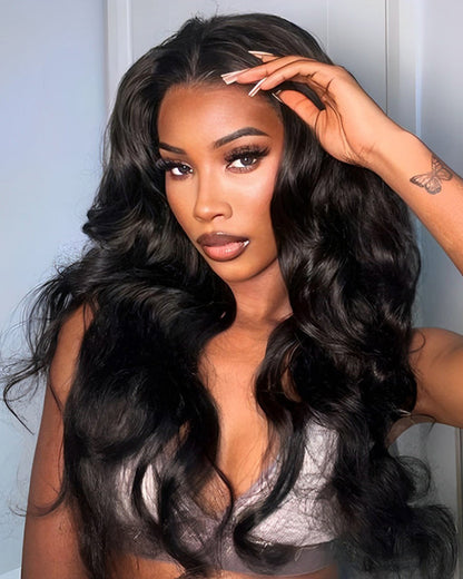 Arabella T-Part Lace Glueless Water Wave Wig Natural Black Clip &amp; Go