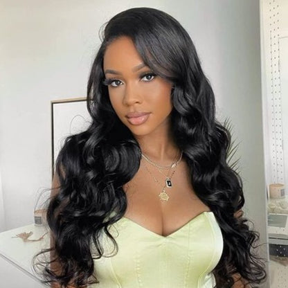 Arabella 6x5/13x4 Lace Glueless Body Wave Wig Pre-cut Lace Natural Black Beginner Friendly