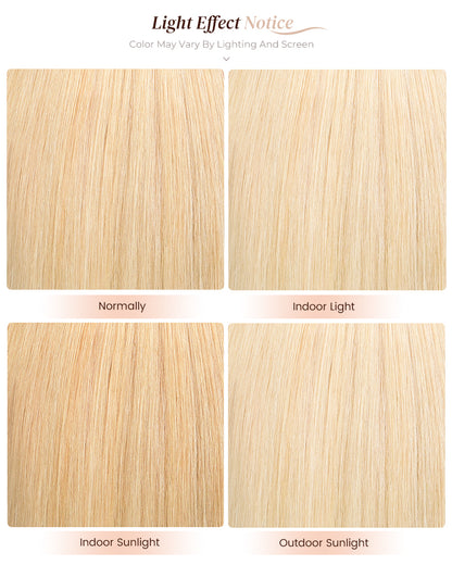 Arabella 6x5 Invisible Knots Glueless &amp; 13x4 Frontal Lace Straight Bob Wig Pre-cut Lace 613 Blonde Beginner Friendly