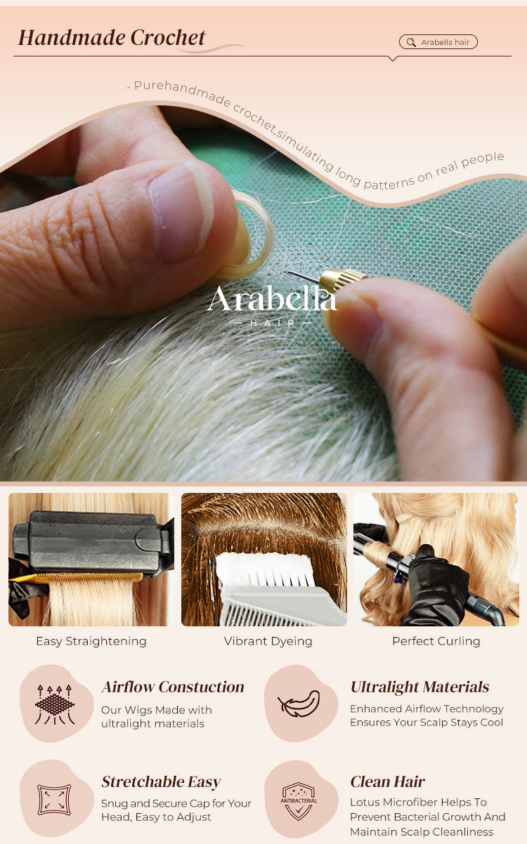 Hairline Detail of Blonde Straight Bob Wig