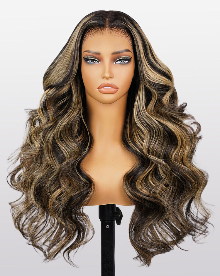 Arabella 13x6 Three-Go™ Balayage Highlight Glueless Wig Body Wave With Drawstring 100% Human Hair Wig