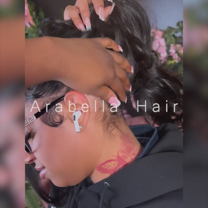 Arabella 360 Full Lace Glueless Body Wave Wig Invisi Drawstring Natural Black Pull &amp; Go