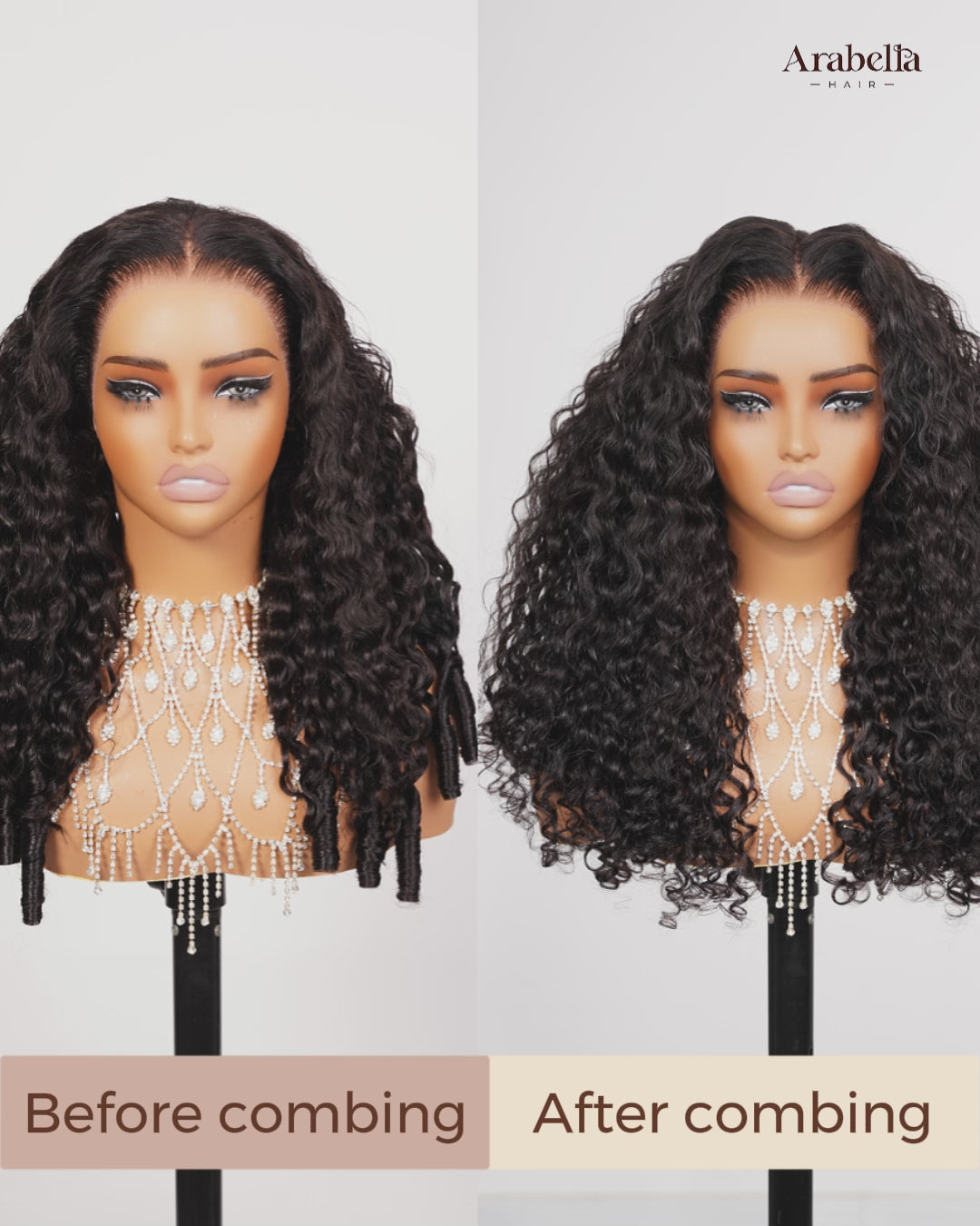 Water Wave Wig with Finger Coil End
