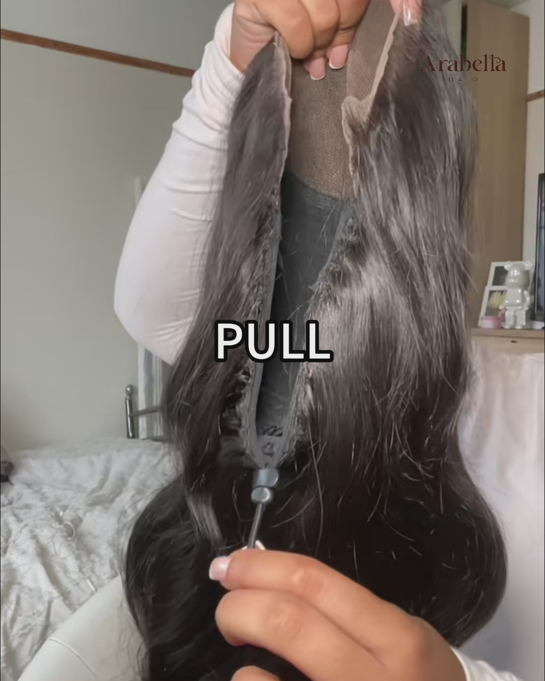 Arabella 13x6 Three-Go™ Glueless Wig Body Wave With Drawstring Natural Black 100% Human Hair Wig