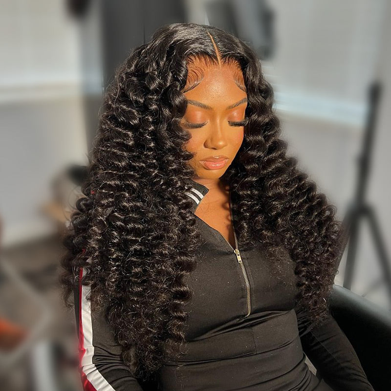 Arabella 【30&quot; Super Sale】 6x5 Invisible Knots Glueless &amp; 13x4 Lace Front Pre-Bleached Knots Natural Black Body Wave/Straight/Curly Human Hair Wig