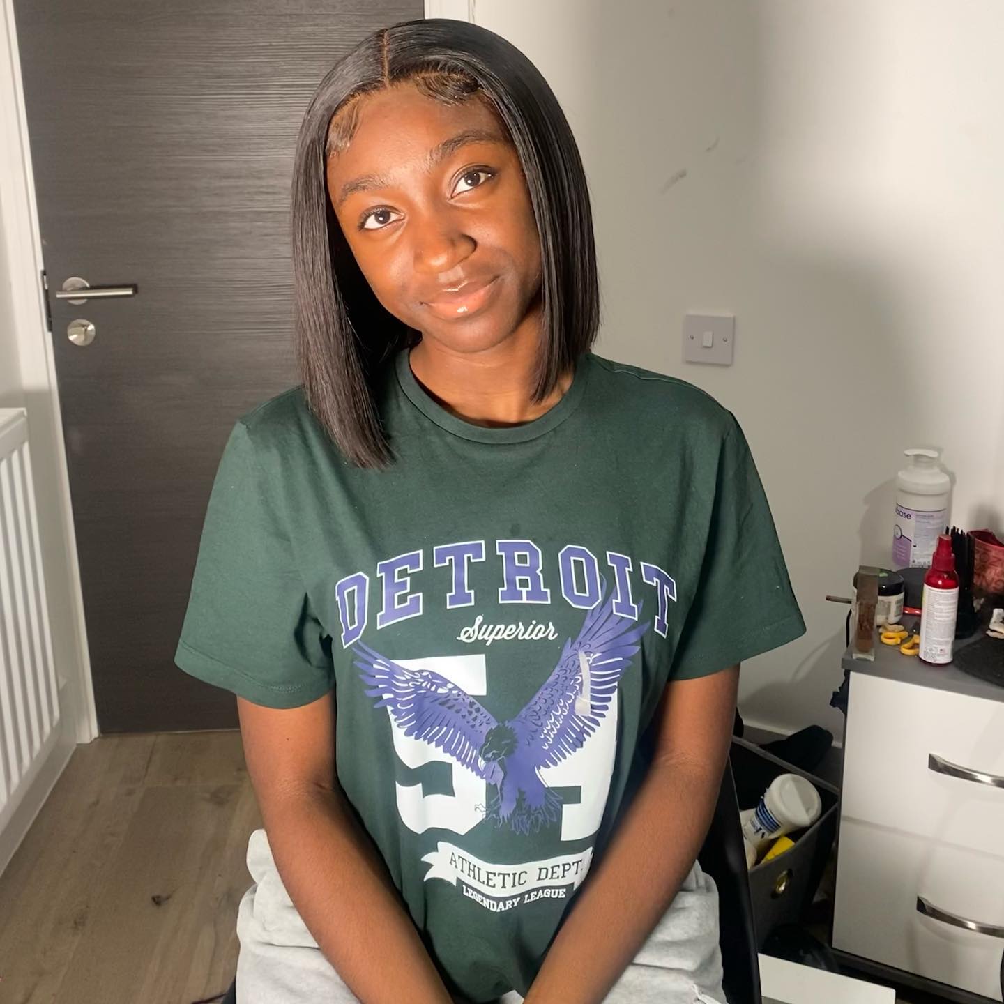 15A Double Drawn Bob Wig T Part Lace Frontal Human Hair Wig Middle Part Side Part Wig - arabellahair.com